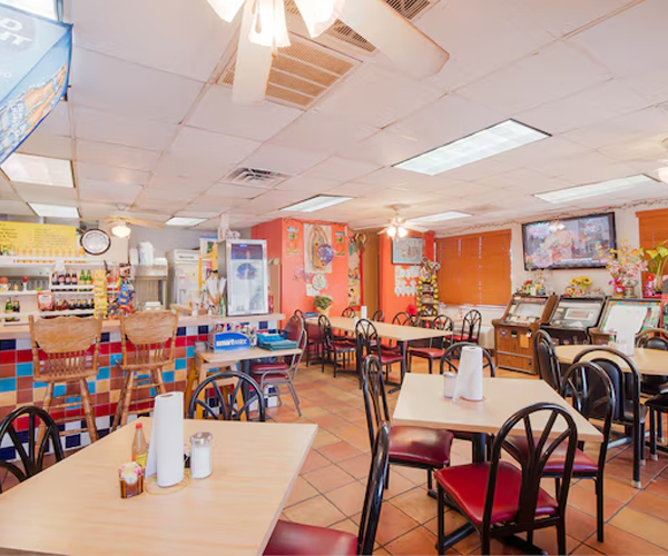 Hotel restaurant and dining area